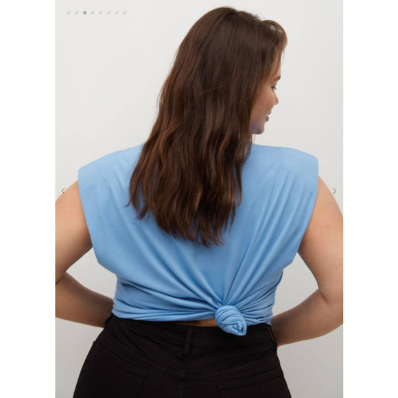 #16 Mango Padded shoulders t-shirt - Picture 3 of 10
